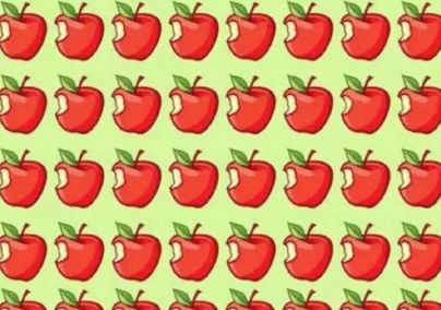 Kitalálod, melyik alma nem illik a sorba? Zseni vagy, ha rájössz 10 másodperc alatt