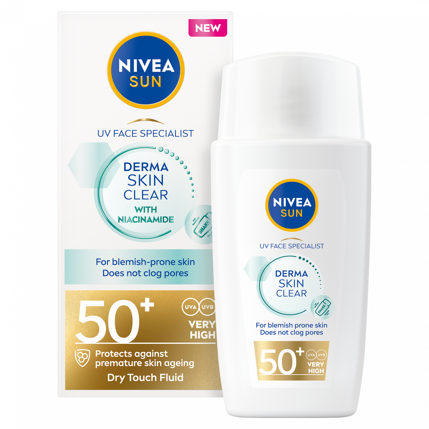 NIVEA® SUN Derma Skin Clear Napozó Fluid FF50+
