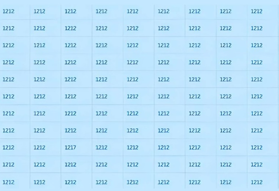 Fejtörő: teszteld a vizuális képességed! Találd meg elrejtett 1217-est 11 másodperc alatt