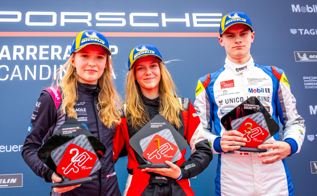 Egy svéd tinilány nyert a Porsche versenysorozatán