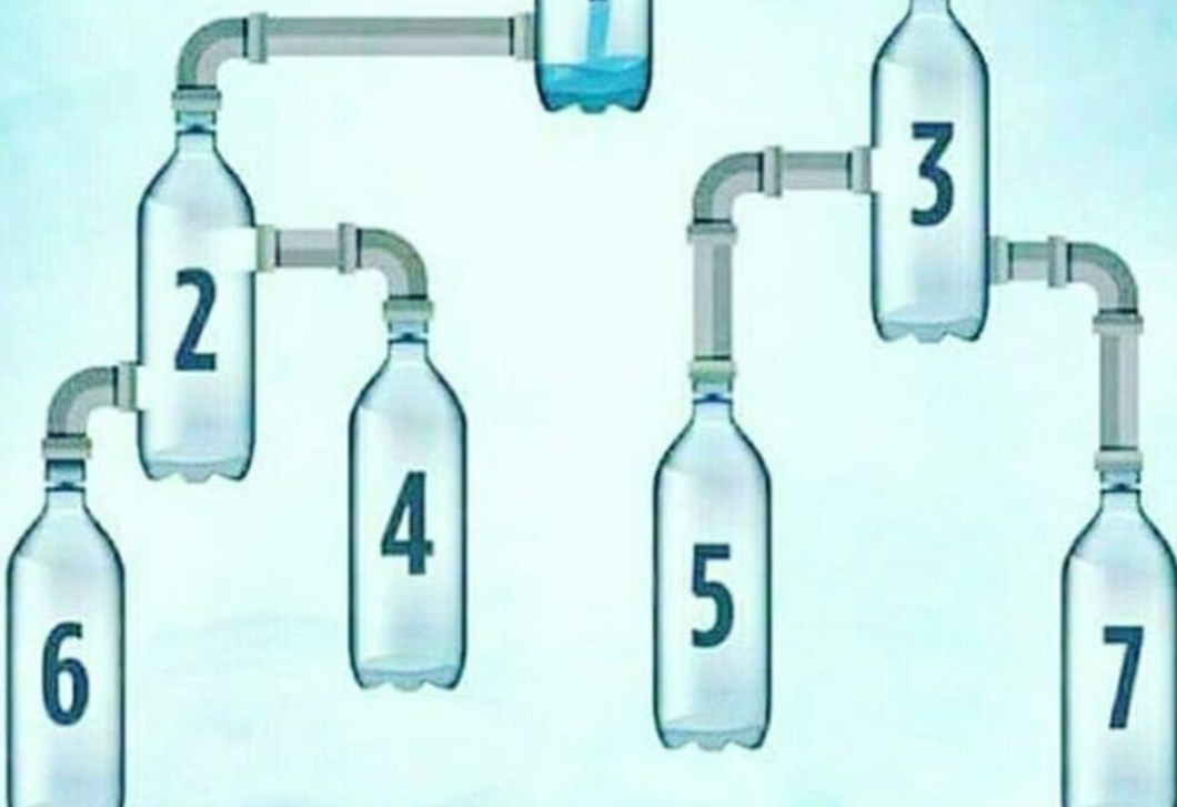 IQ-teszt: 15 másodperced van kitalálni, melyik palack telik meg először a képen