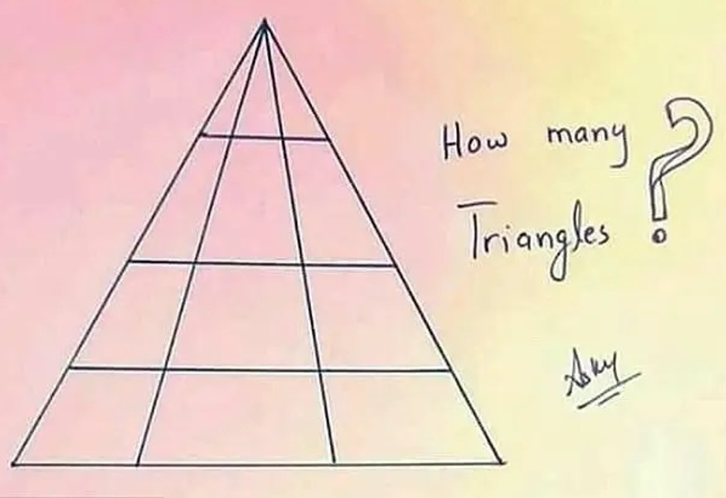 Játék zseniknek: hány háromszög van a képen?