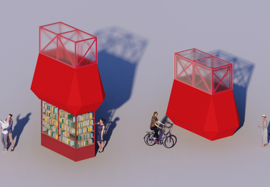 Egy új pavilon a könyvekért – a kultúra piros szekere a Széll Kálmán téren, főkép