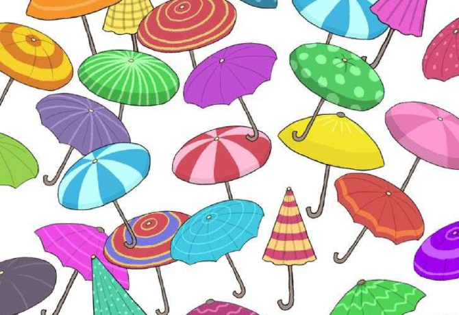 Sikerült megtalálnod a két egyforma esernyőt 5 másodperc alatt?