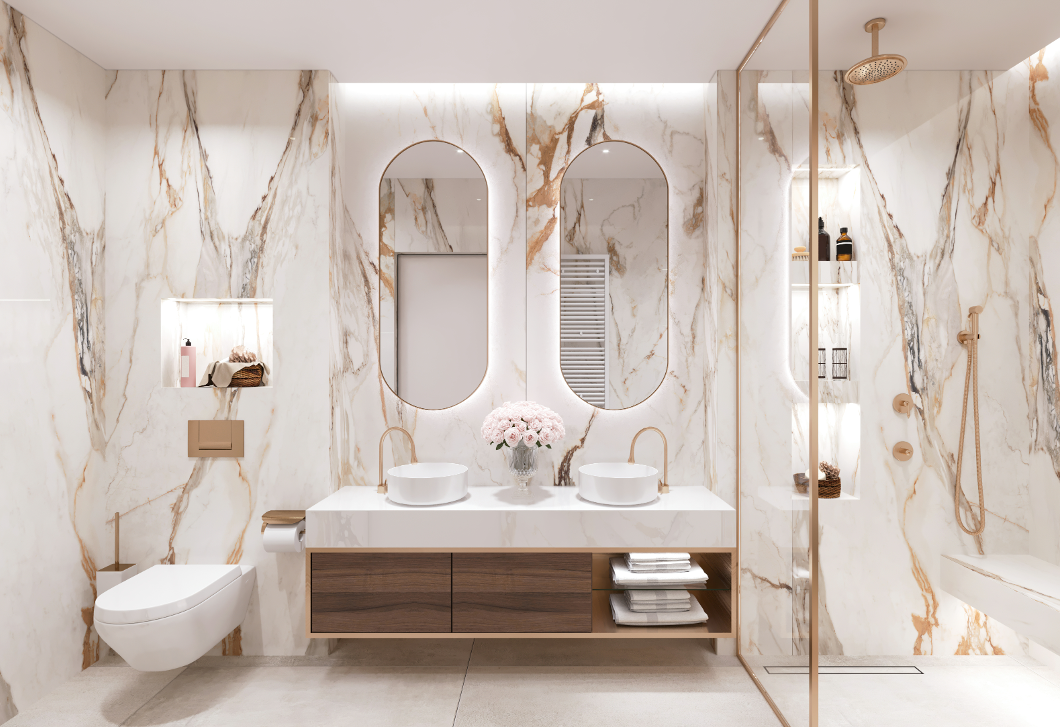 10 trükk, hogy egy kis luxust csempéssz a fürdőszobádba