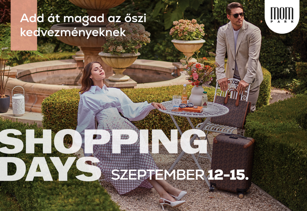 Szeptember közepén újra jön a MOM Park Shopping Days!