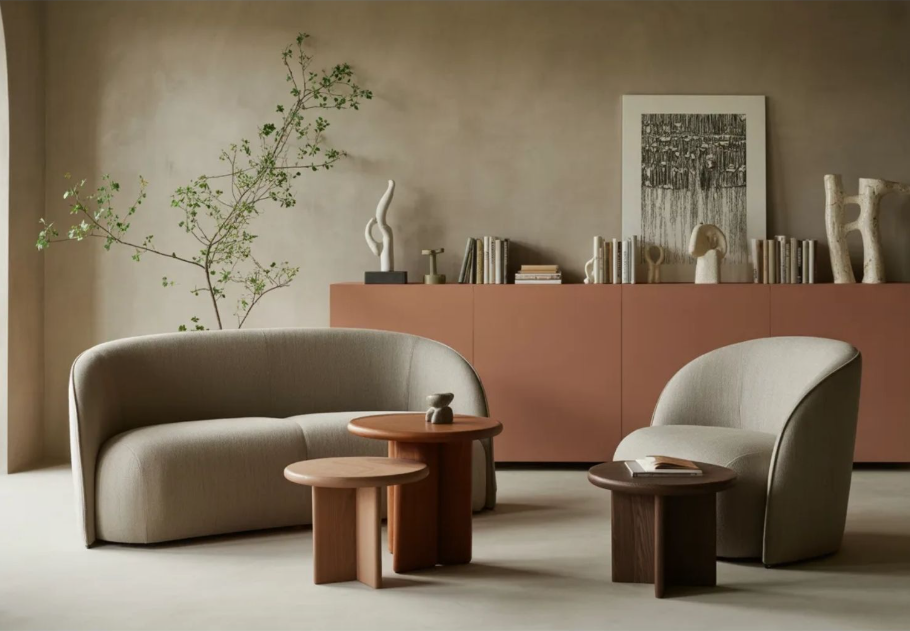 A tervezők szerint ettől a kanapészíntől nagyobbnak tűnik a nappali, főkép