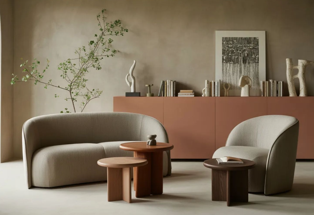 A tervezők szerint ettől a kanapészíntől nagyobbnak tűnik a nappali