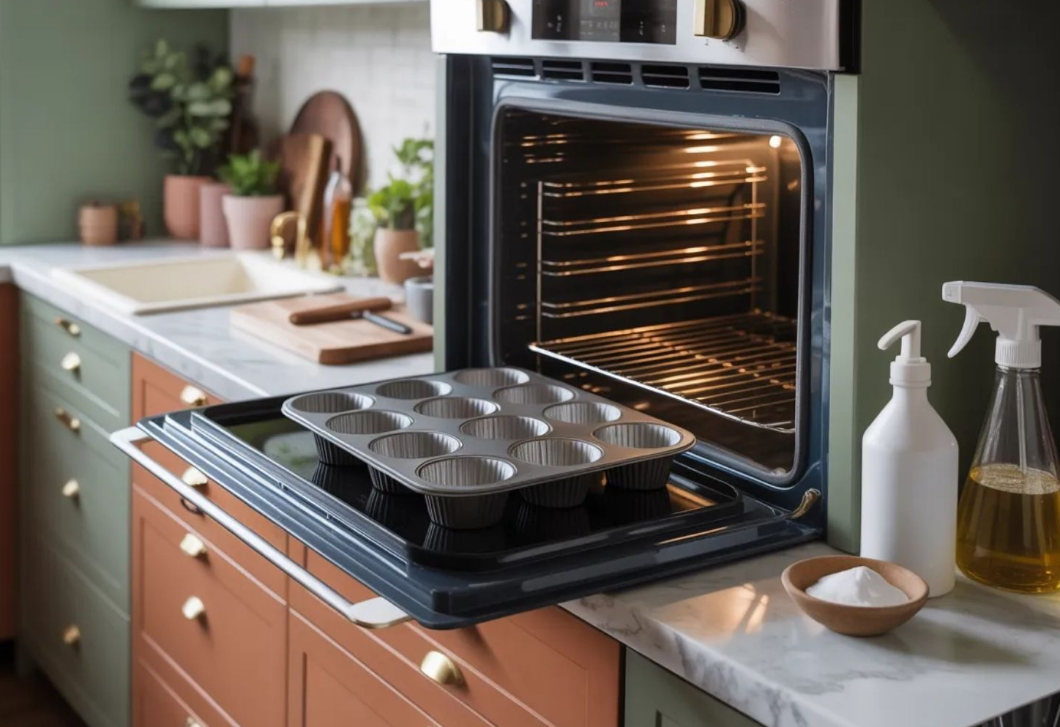 Zsíros muffin sütő tisztítása súrolás nélkül? A sütő titkos ereje elvégzi a munkát