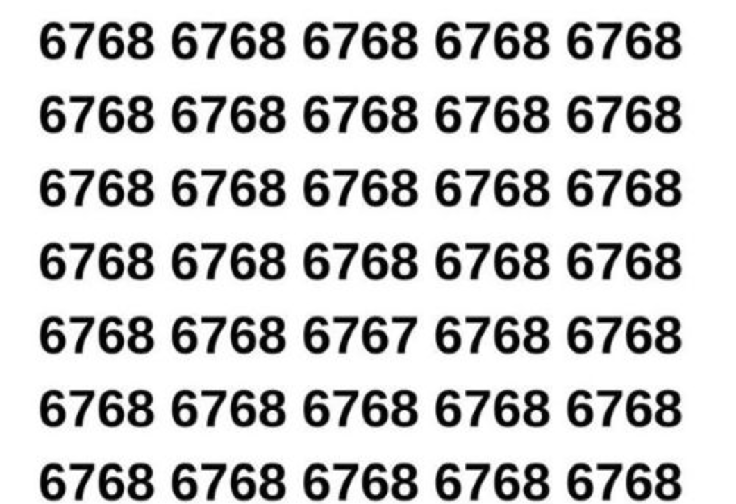 Sasszemed van, ha megtalálod a kakukktojást a számok között 3 másodperc alatt