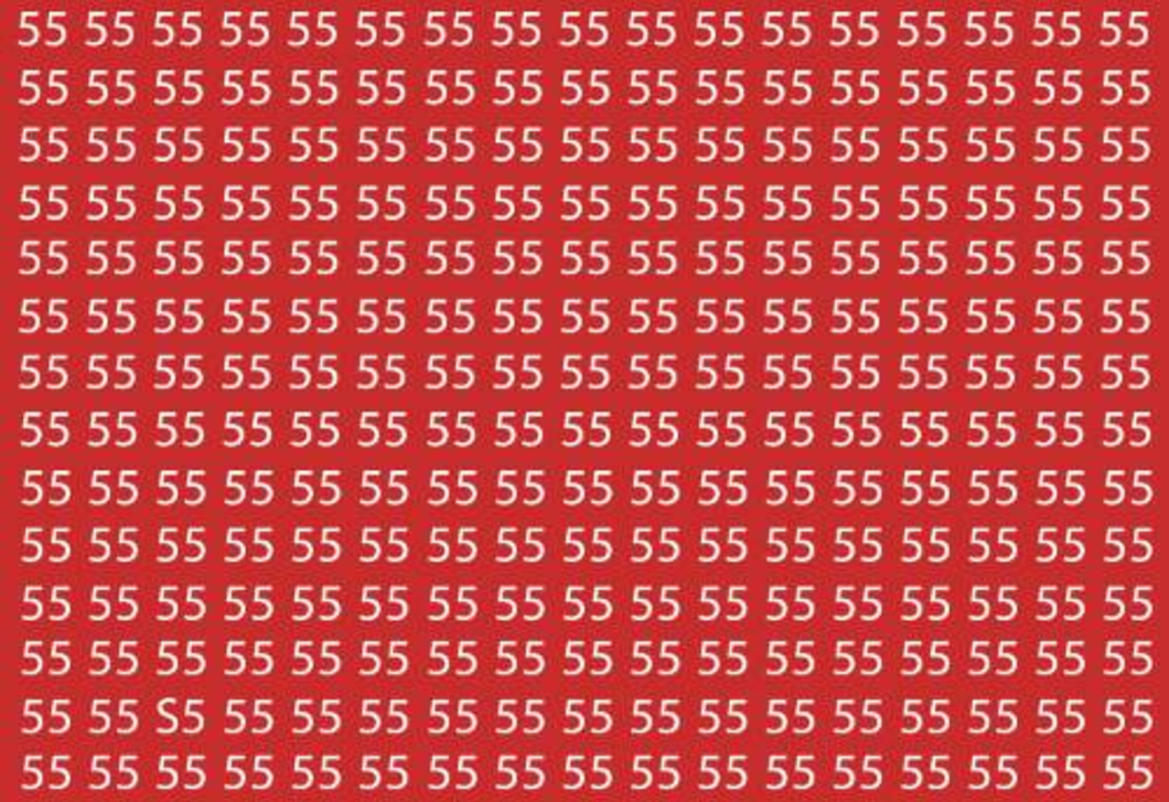 Egy zseni vagy, ha megtalálod 5 másodperc alatt a kakukktojást a sok 55-ös szám között
