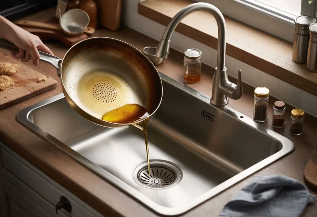 Soha ne öntsd az olajat a lefolyóba – súlyosabb gondot okozhat, mint hinnéd