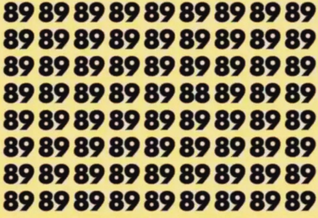 Kiemelkedő képességeid vannak, ha 6 másodperc alatt megtalálod a 88-as számot a képen