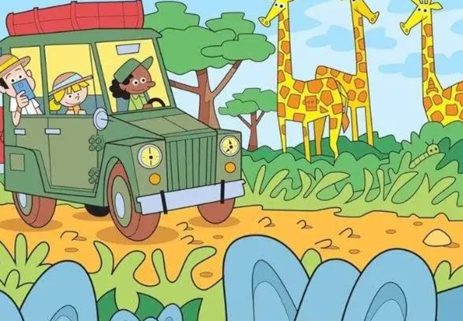A turistákat mindenki látja szafarin, de csak kevesen veszik észre az órát a képen, főkép