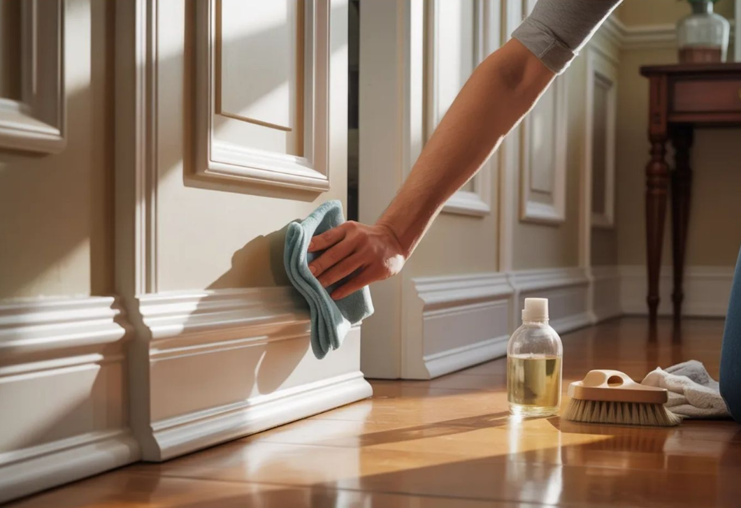 Elsárgult a szegélyléc? Ez az egyszerű ecetes trükk újra fehérré teszi