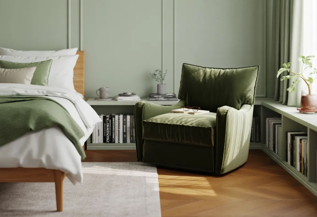 A szürke-zöld párosa az új bézs? Ez a színpár csendben átírja az otthonok hangulatát
