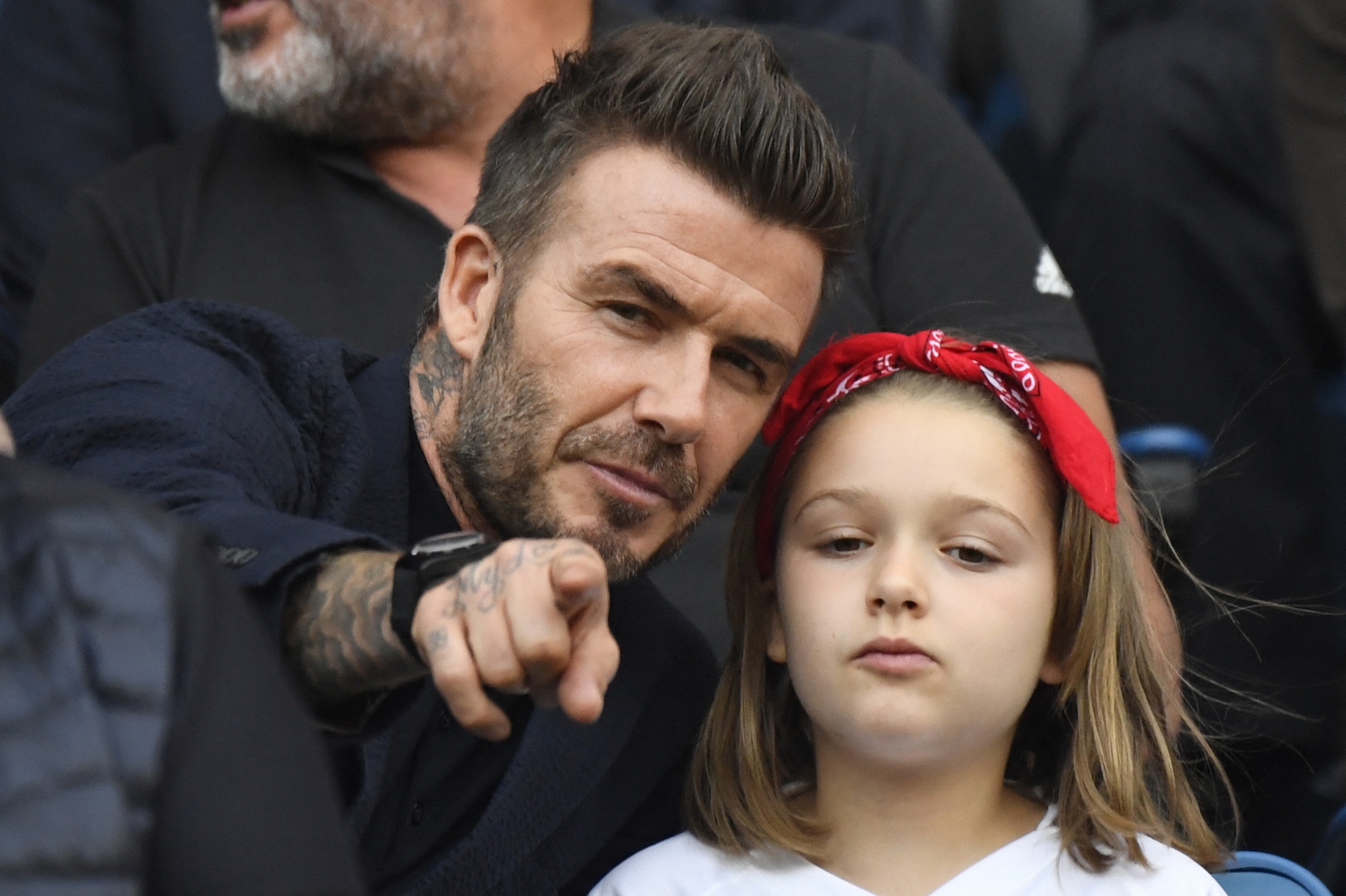 David Beckham és lánya Harper