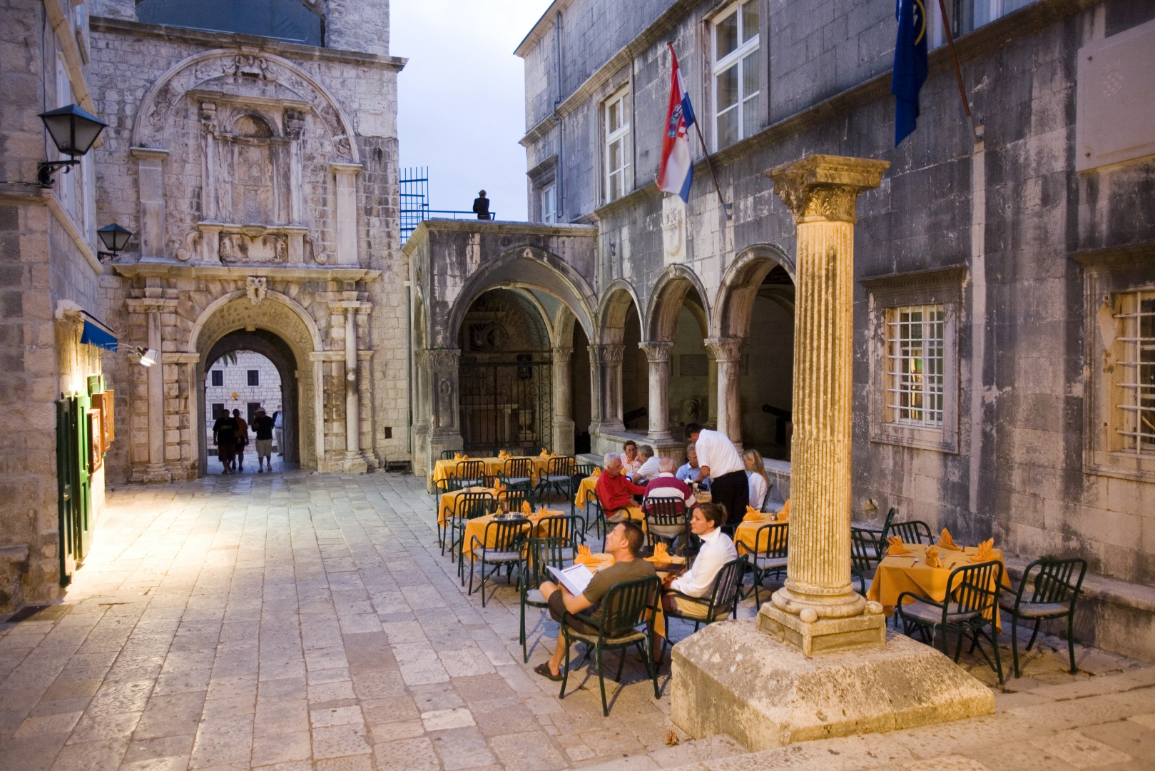 Korcula, Horvátország, utcarészlet