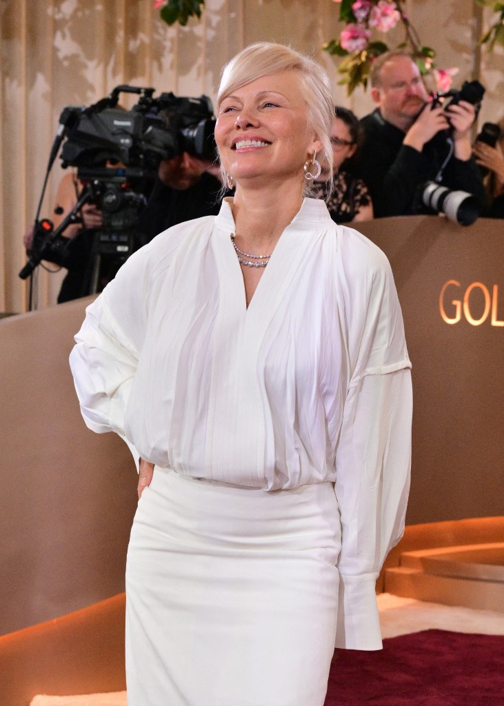 Pamela Anderson a 83. Golden Globe-on