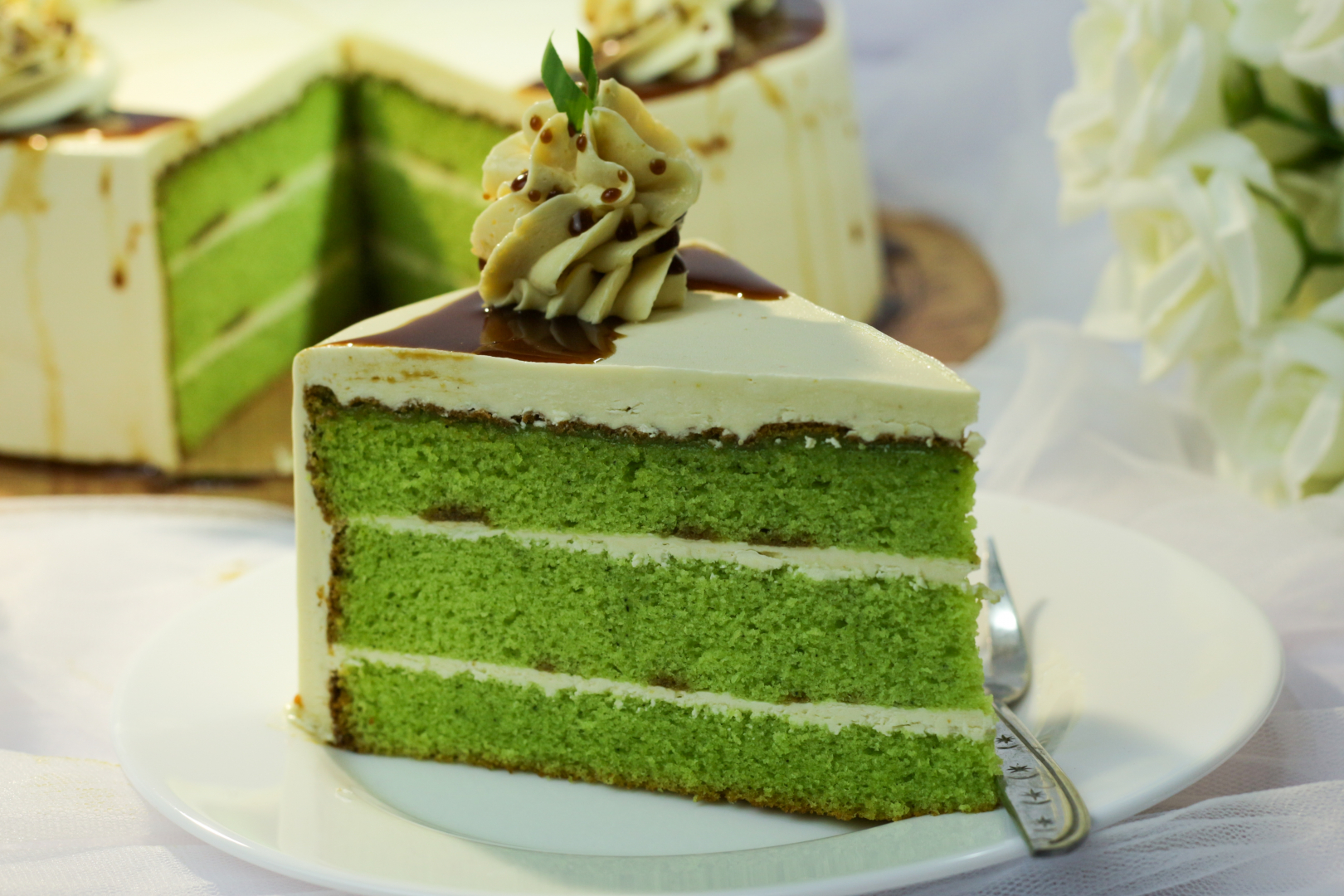 pandan ízesítésű torta